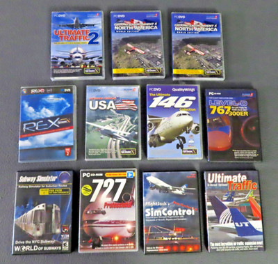 Lot of 11 Software Add-ons for Microsoft Flight Simulator 2004 X 727 767 146 REX