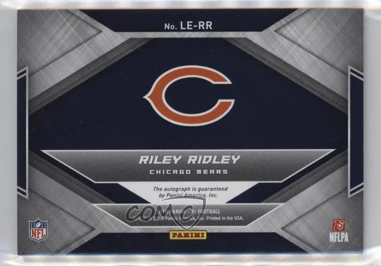 2019 Panini XR Luminous Endorsements Blue /49 Riley Ridley #LE-RR Rookie Auto RC - Image 2 of 2