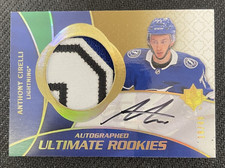 2018-19 UD ULTIMATE COLLECTION ANTHONY CIRELLI ROOKIE AUTO PATCH #ed 18/49