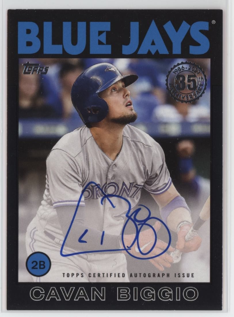2021 Cavan Biggio Topps 1986 Black Auto 43/199 #86A-CBI (J277) $6 MAX SHIP