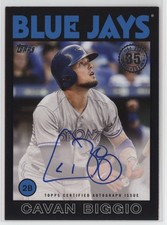 2021 Cavan Biggio Topps 1986 Black Auto 43/199 #86A-CBI (J277) $6 MAX SHIP