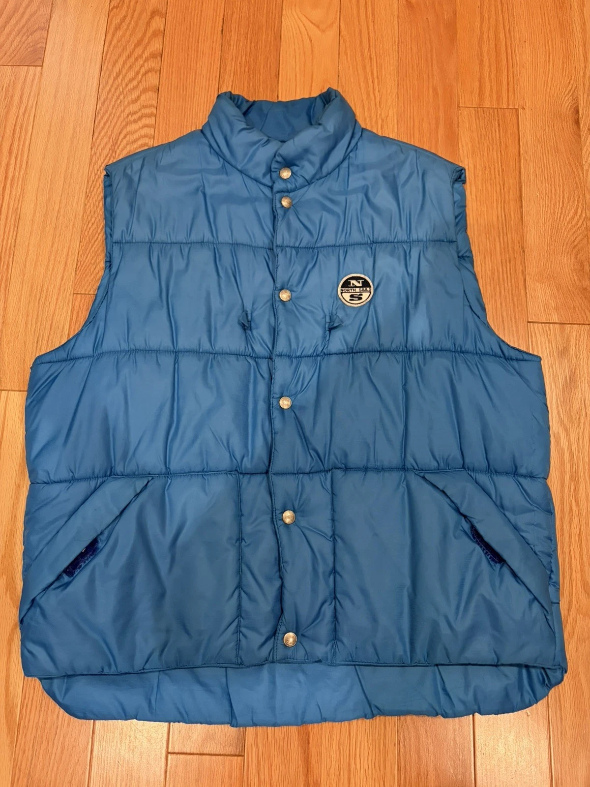 NORTH SAILS Mens Polyamide Buttons Puffer Warm Insulated Vest Jacket Size L