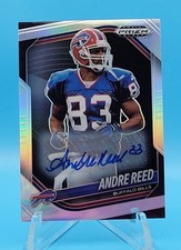 2025 Panini Prizm Black Andre Reed Silver Prizm Autograph
