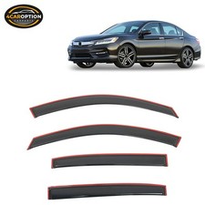 In-channel Window Visor Fits 13-17 Honda Accord 4dr Sedan Rain Guard Shade In-channel Window Visor Fits 13-17 Honda Accord 4dr Sedan Rain Guard Shade
