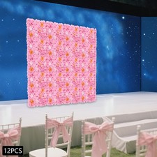 Wedding Party Venue Background Floral Decor Artificial Silk Flower Wall Panel US