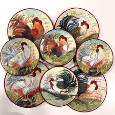 Discontinued Certified Intl Le Rooster Dinnerware by Susan Winget