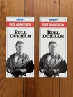Pair of 1988 Bull Durham Premier Movie Passes Kevin Costner Minor Leagues — photo 1