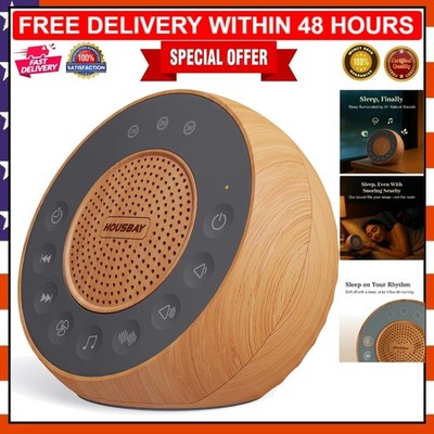 5W Stereo White Noise Machine - 31 Sounds for Peaceful Sleep - Auto-Off Timer