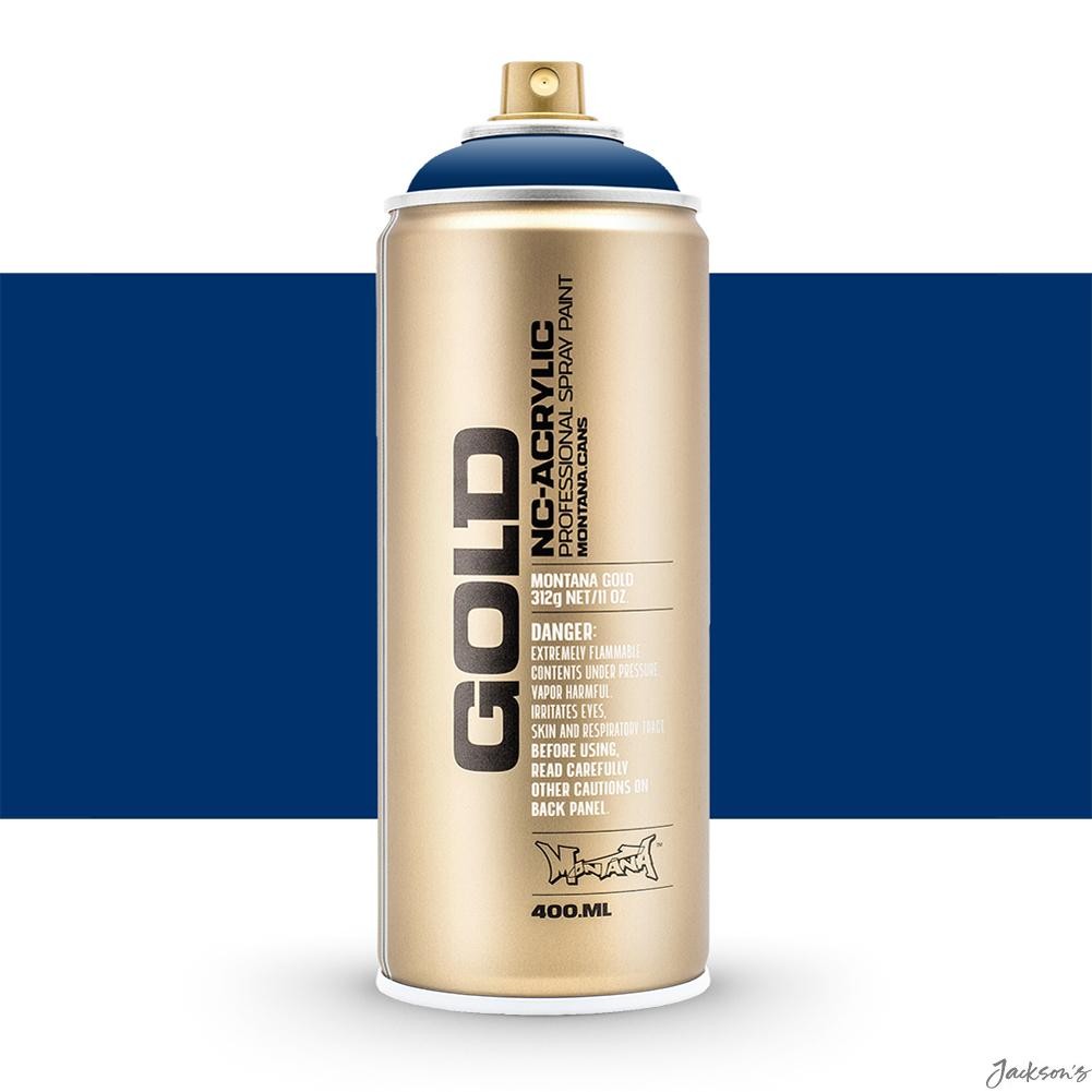 Montana Gold Spray Paint Acrylic Lacquer 400ml Shock Blue Dark Opaque