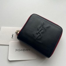 Yves Saint Laurent Bifold Wallet Red Black Recolor Authentic Vintage