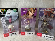 Nintendo Amiibo Figures - Zelda, Boo, Ganondorf, Wolf Link, Samus, Wolf ...