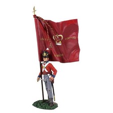 36143 - British 1st Foot Guard Ensign w/ Kings Colour 2 - Napoleonic - W Britain