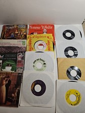 Lot of 12 Random 45 rpm Vintage 7 Vinyl Records Jukebox W/ Sleeves