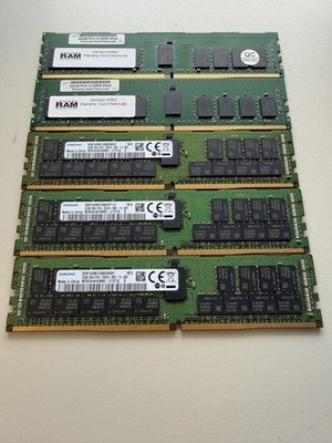 Lot of 5 - Samsung and SK Hynix 32GB RDIMM DDR4 2666Mhz Server RAM