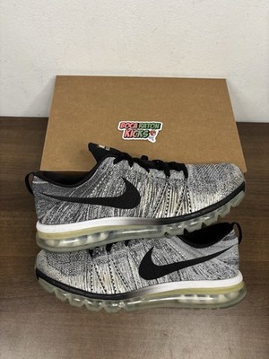 Size 14 - Nike Men''s Flyknit Max ''Oreo'' White/Black/Cool Grey 620469-105