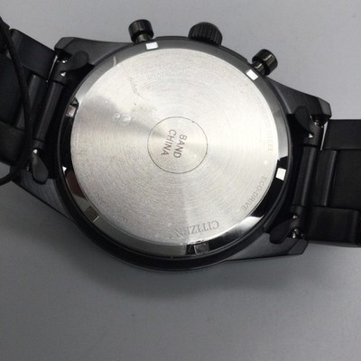 Citizen Eco-Drive Mens Watch 43mm Black Green Chronograph CA4555
