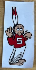 Stanford University Vtg 1960s 1970s Indian Mascot Decal Angelus 4.75&rdquo;x2.25&rdquo;