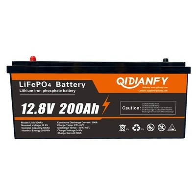 12V 200Ah LiFePO4 Battery 100A BMS 2560Wh Low Temp Protection for RVs Off-Grid
