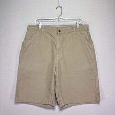 Carhartt Canvas Carpenter Shorts - Workwear - Beige - Mens 36" Waist