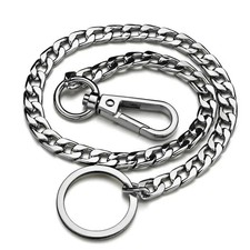 Heavy Duty Punk Wallet Chain 20" Stainless Steel Jean Key Chain for Men Women