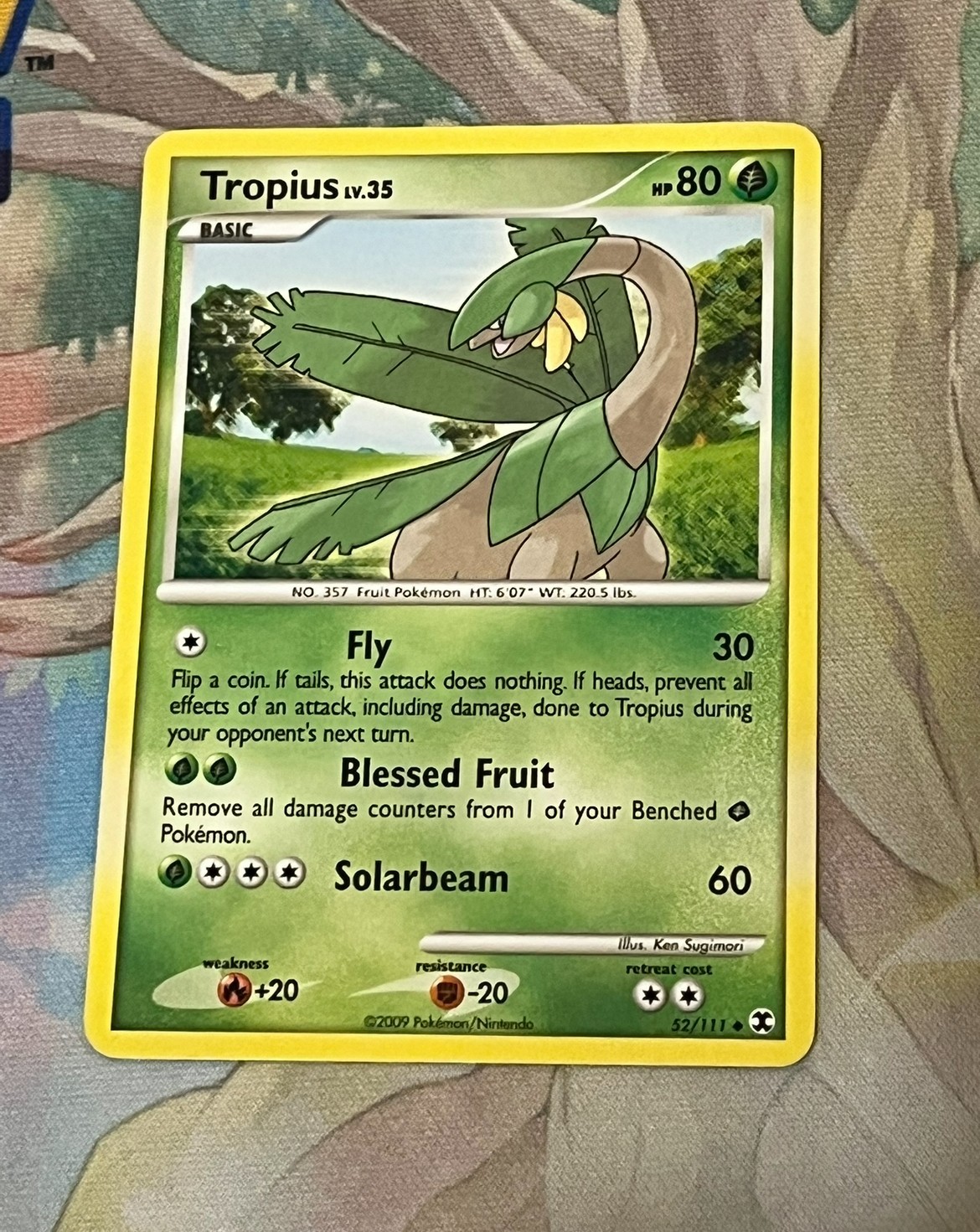 Tropius 52/111 2009 Rising Rivals Pokemon Card LP/NM