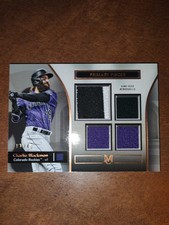 2024 Museum Collection CHARLIE BLACKMON Quad Game Used PATCH & JERSEY 01/49 1/1
