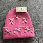 Simply Southern Preppy Solid Pink COQUETTE Beanie Hat Bow Adorned NWT — photo 1