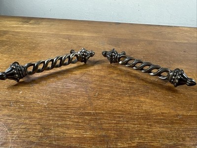 2 PCS - Vintage Ajax Mediterranean Drawer Cabinet Pull Antique  6''