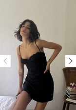 New Urban Outfitters UA Large Black Lace Bustier Bodycon Mini Dress Lined Corset