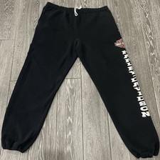 VINTAGE RARE Harley Davidson Motorcycles Logo Spell-Out SWEATPANTS Pockets XL