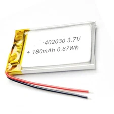 2pcs 3.7V 180mAh 402030 Li-Polymer Li Lipo Battery For MP3 LAPTOP MOBILE POWER
