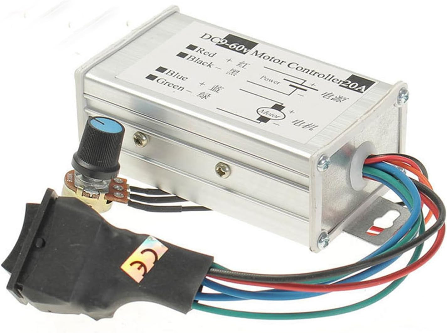 DC Motor Speed Controller with Switch & Knob -Brush Driver Controls... 
