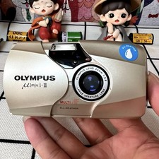 90 new Olympus MJU II Champagne 35 mm Film Camera with 35 mm F2.8 Lens DE
