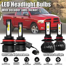For Ford Expedition 1999-2002 4pcs Led Headlights Hilo Beam Fog Light Bulbs Kit