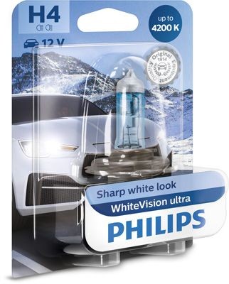 Ampoule projecteur longue portée PHILIPS 12342WVUB1 effet xénon 4200K halogène blanc
