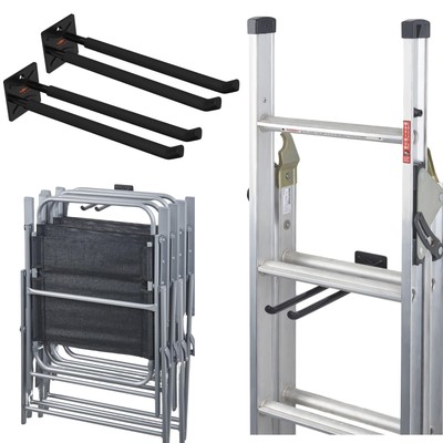 Ladder Hangers for Garage Wall - Wall Hooks Heavy Duty - Hooks for Garage Wal...
