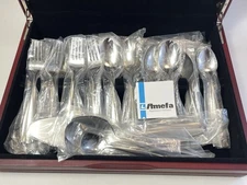 VTG Stainless Flatware *NEW Amefa Holland Service for 8 Plus Serving UNUSED NEW