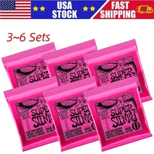 3/6 SETS ERNIE BALL 2223 SUPER SLINKY ELECTRIC GUITAR STRINGS 9-42