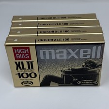 4 Maxell XL II 100 Cassette Tapes EIC Type II High Bias Made In Japan New Sealed