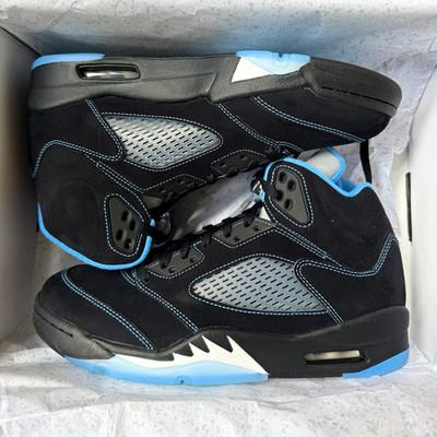 Jordan Air Jordan 5 Retro 2026 Men s High Top Lace-Up Sneakers Black Blue