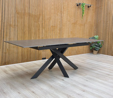 Furniture Village 'Warrior' Extending Dining Table Grey Sintered Stone 180-220cm