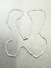 Very Beautiful Solid Silver 925 Mesh Art Nouveau Simple Deco Chain Necklace