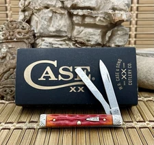 Case XX USA Beautiful Custom Indian Paintbrush Bone Engraved Baby Doc Knife #02