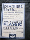 New DOCKERS Comfort Khaki Dark Grey Pant Pleated Men 32x34 Classic Stretch