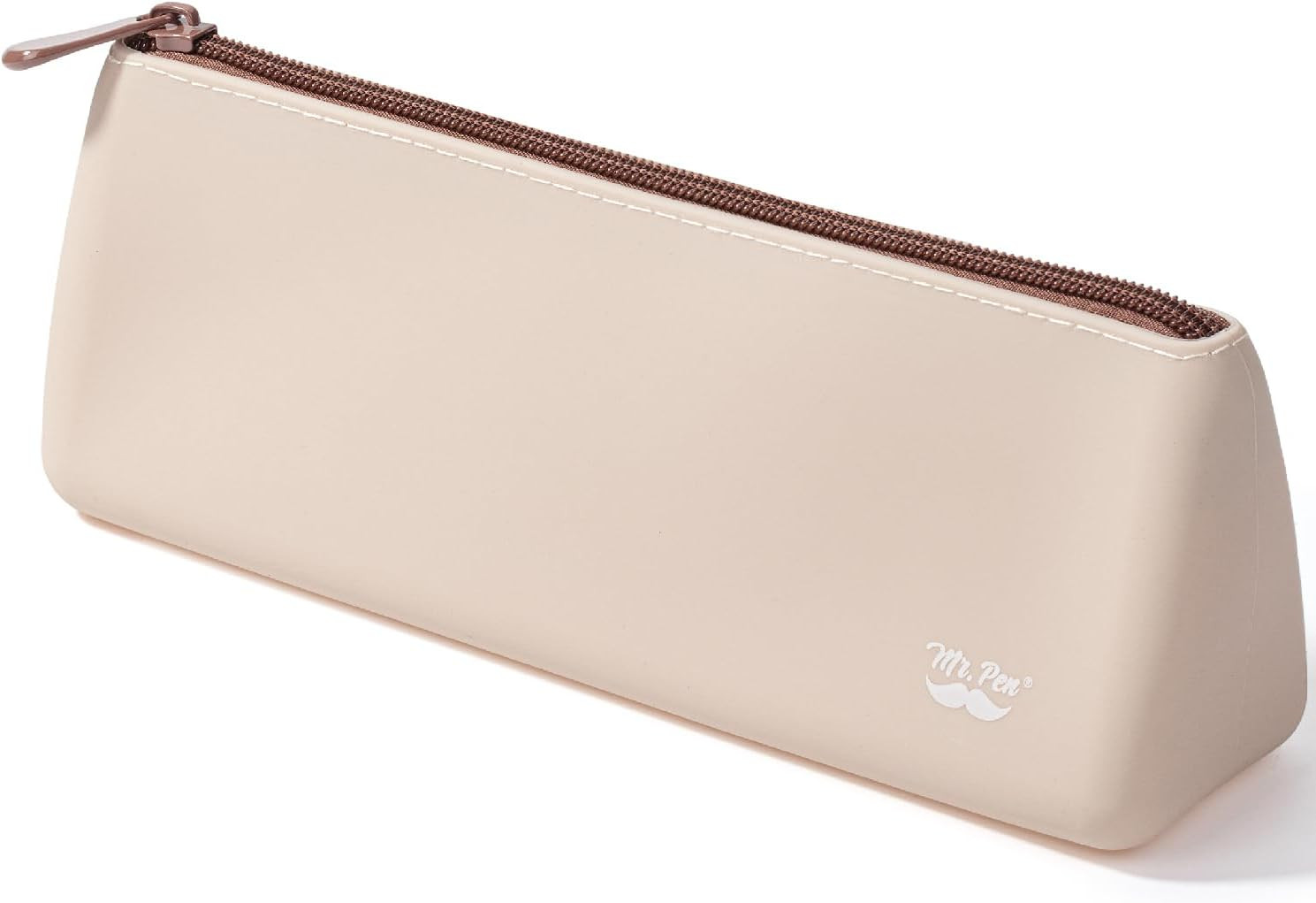 Case Pouch, Warm Beige, Aesthetic Triangular Design, Multipu