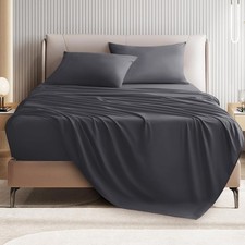 Queen Size 4 Piece Sheet Set - Comfy Breathable Cooling Bed Sheets Set, Soft...