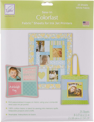 June Tailor Sew-In Colorfast Fabric Sheets,8.5 X 11 Inch