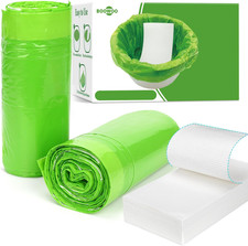 Bedside Commode Liners with Absorbent Pads, 50 Disposable Commode Bags and 50 Pa