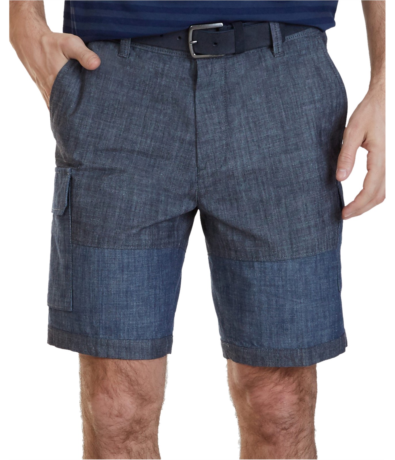 Nautica Mens Colorblock Casual Cargo Shorts Blue 30 6990₽