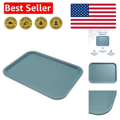 12'' x 16'' Slate Plastic Fast Food Tray - Durable & Easy to Clean for Restaurants